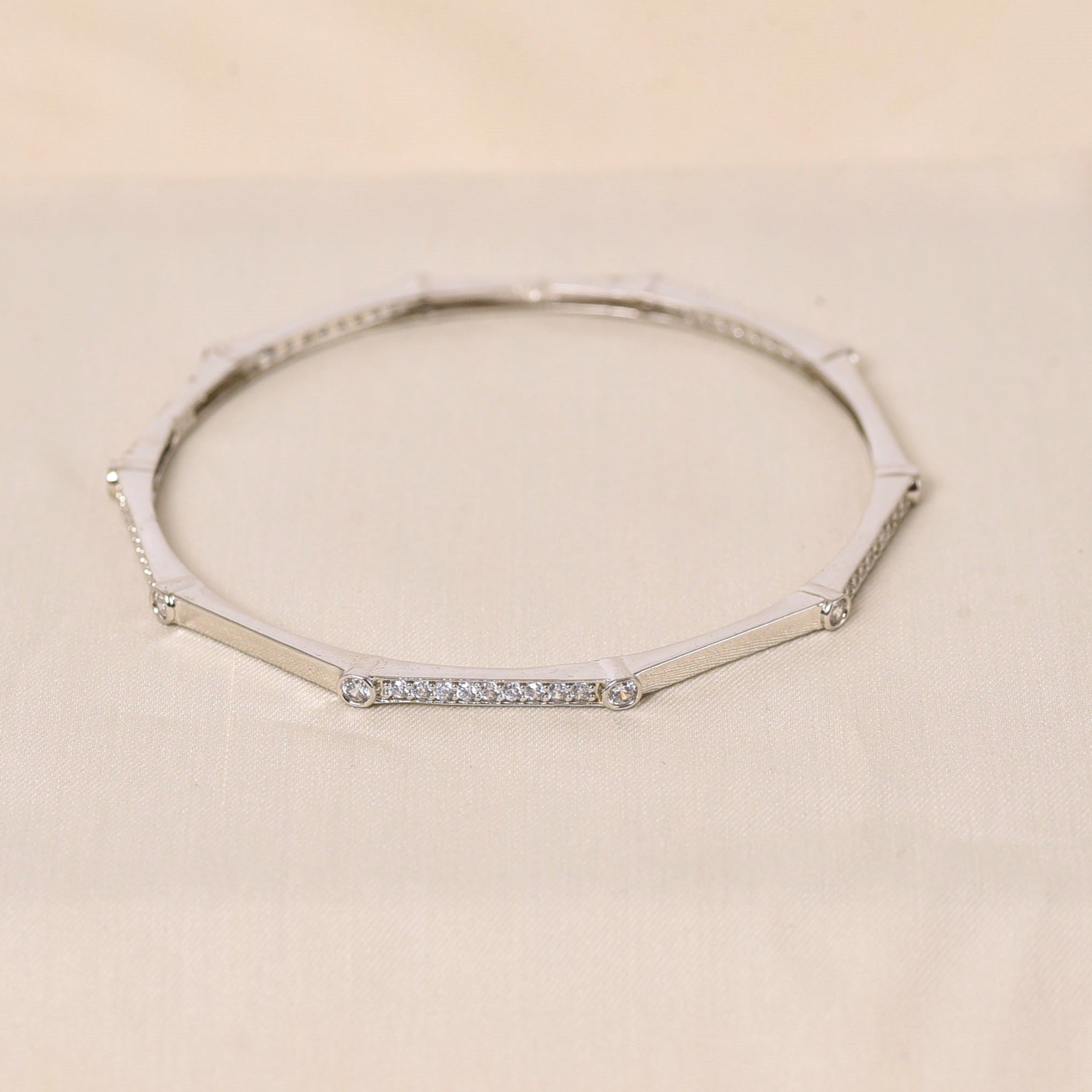 Decagon Diamond Bangle (Single Piece)