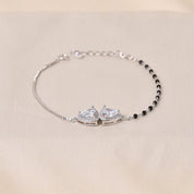 Silver HalfnHalf Mangalsutra Bracelet