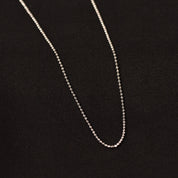Silver Small Beaded Chain 18"