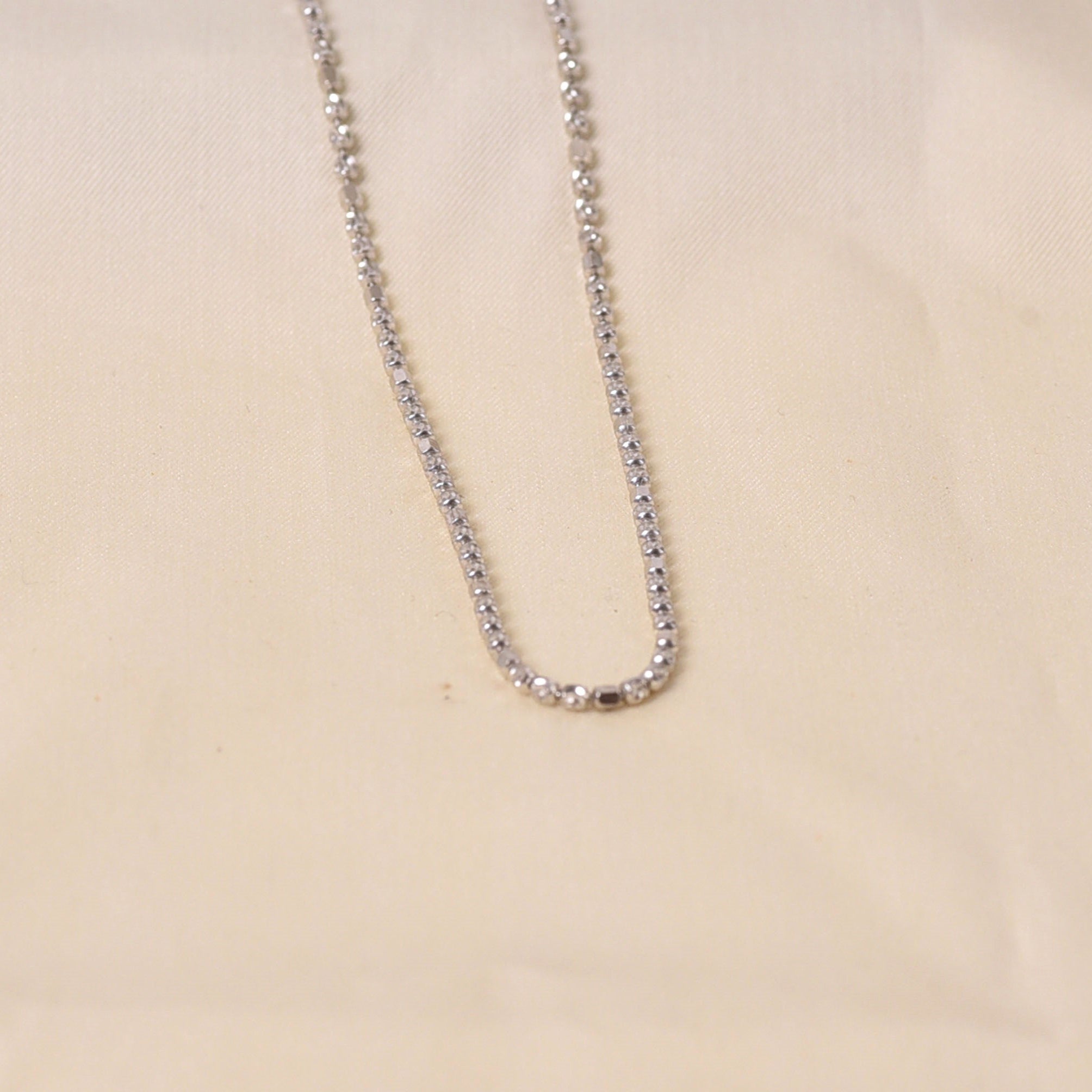 Round Square Silver Chain