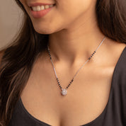 Kaye Silver Diamond Mangalsutra