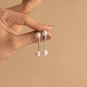 Long Line Pearl Earrings