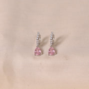 Simple Drop Hoops - Pink