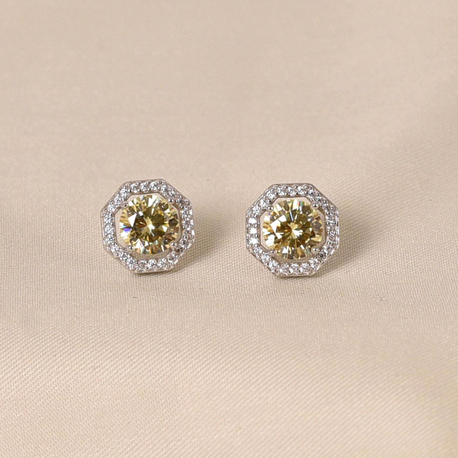 Polygon Earrings - Yellow