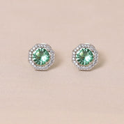 Polygon Earrings - Green