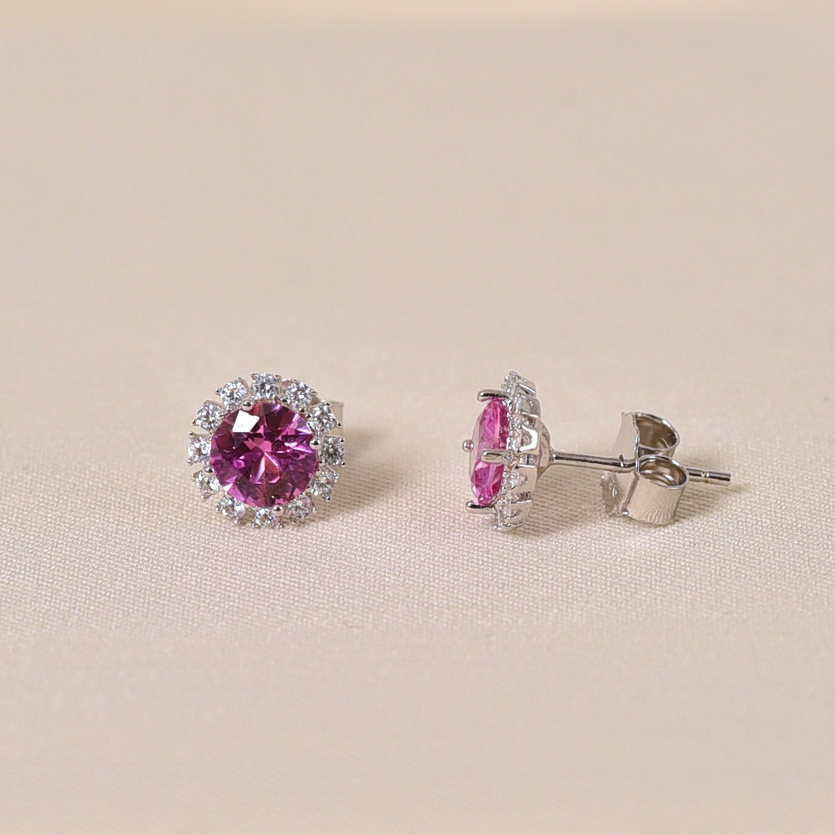 Zinnia Studs - Pink