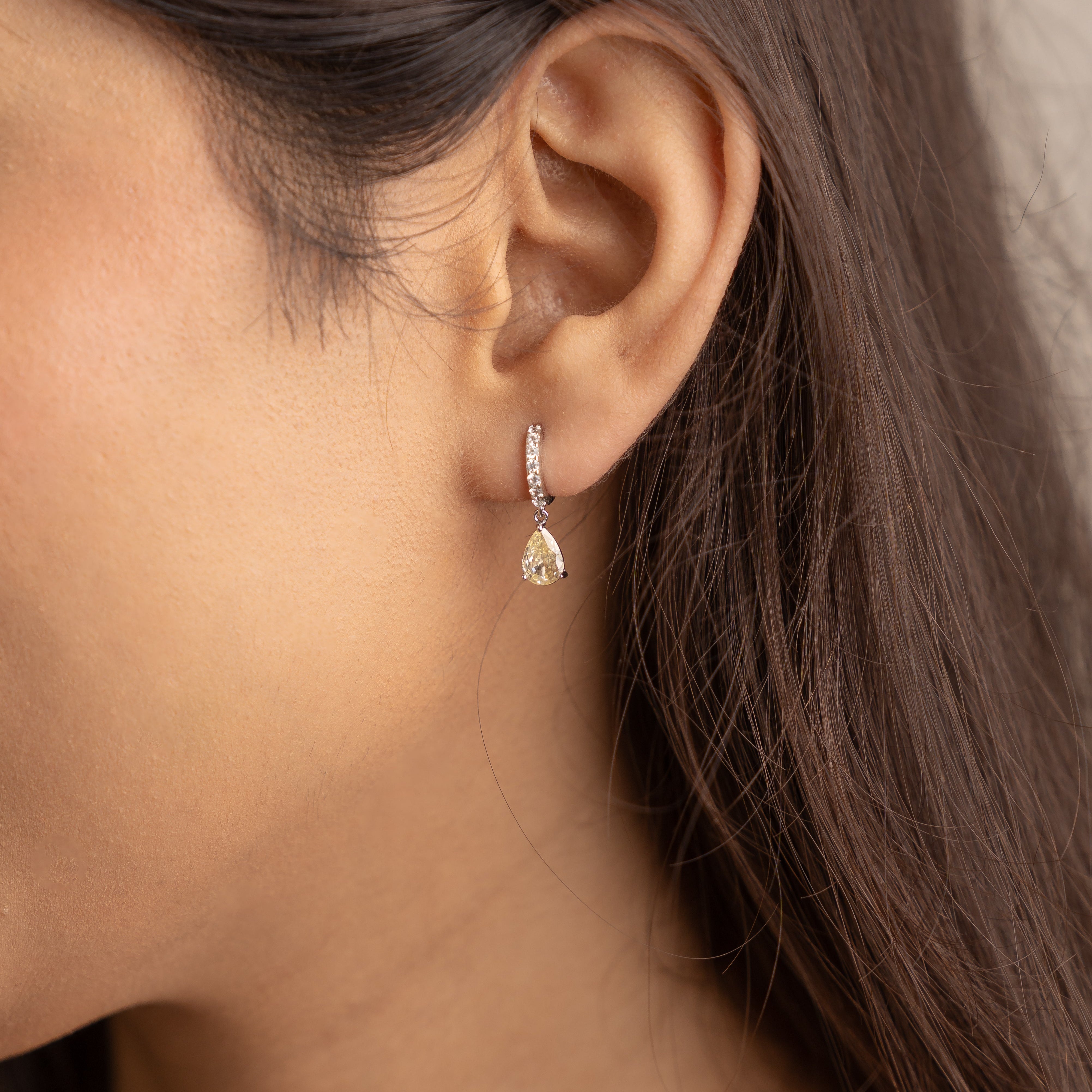 Simple Drop Hoops - Yellow