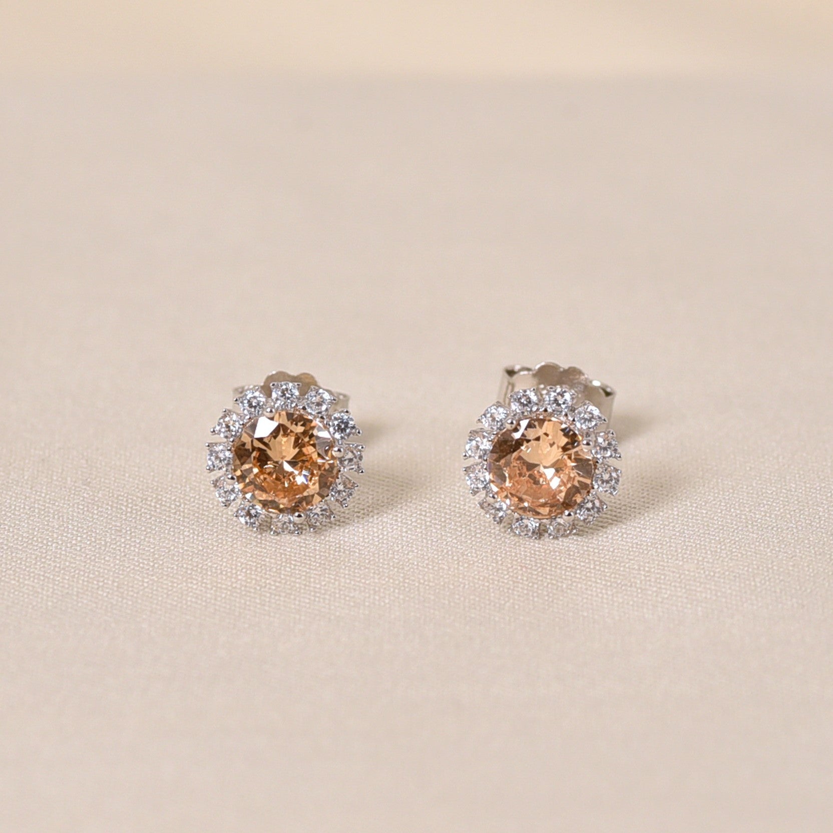 Zinnia Studs - Orange