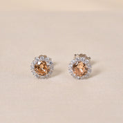 Zinnia Studs - Orange