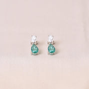 Silver Drip Earring -Turquoise