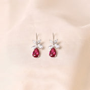 Butterfly Drop Earring -Dark Pink