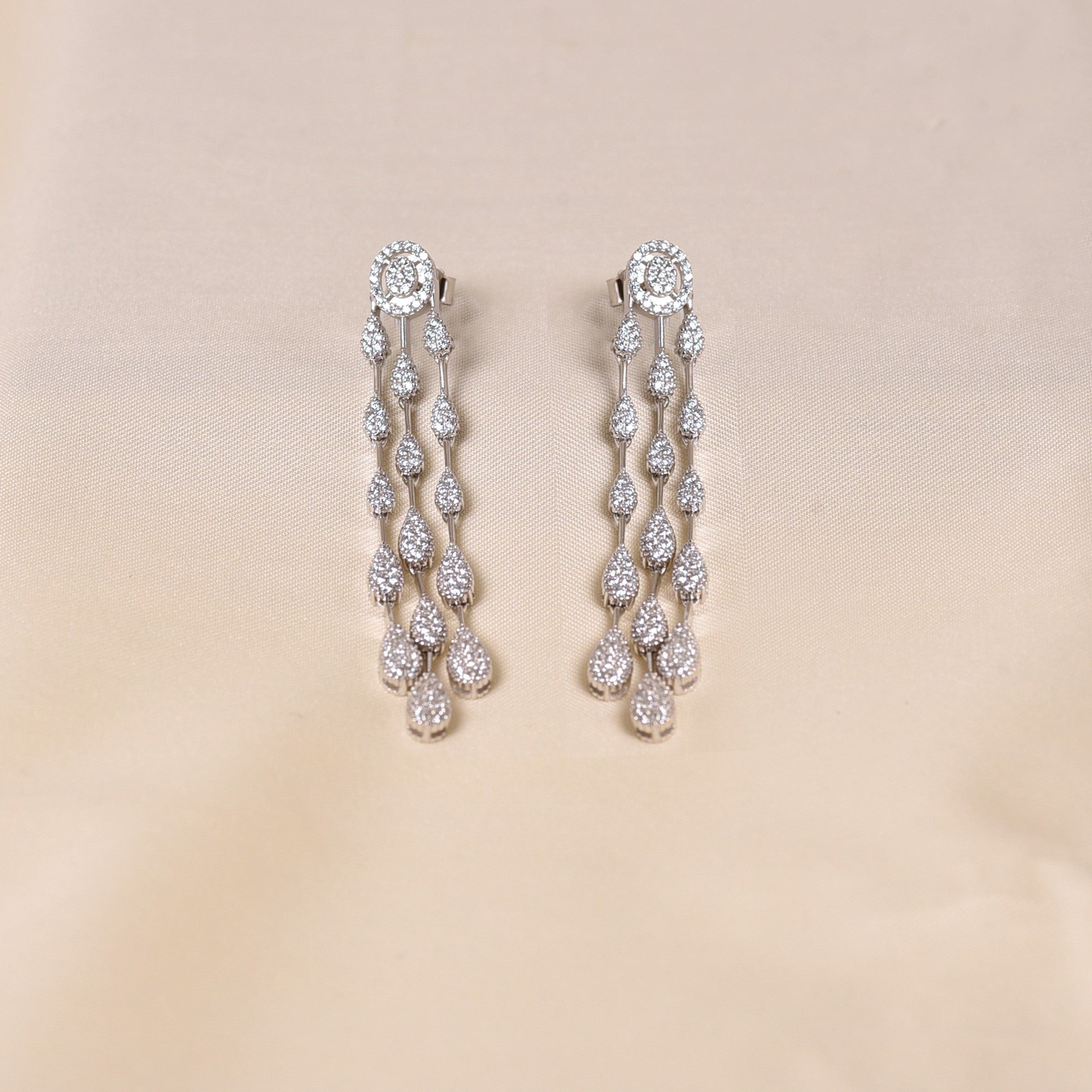 Silver Gracie Diamond Earring