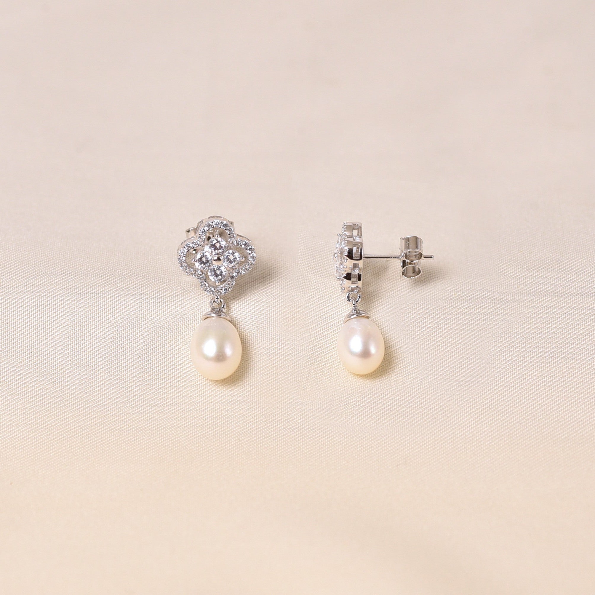 Silver Mika Diamond Earring