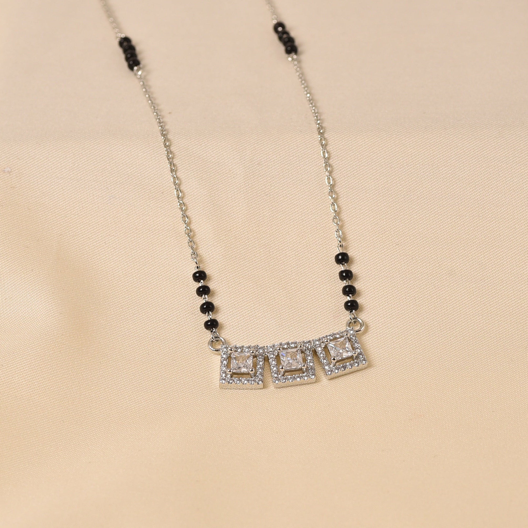 Princess Cut Half Beaded Mangalsutra