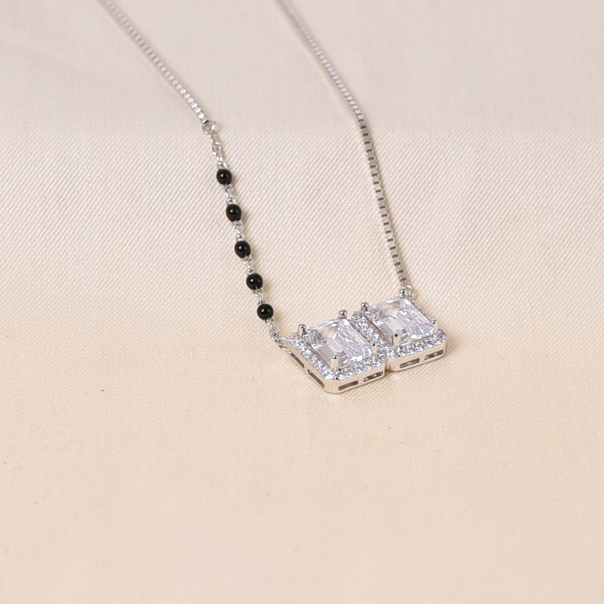 Silver Minimalistic Radiant Mangalsutra