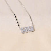 Silver Minimalistic Cubic Mangalsutra