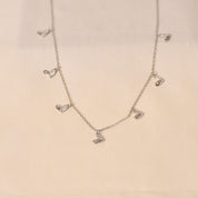 Heart Charms Light Necklace Set