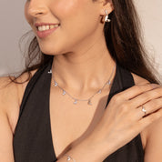 Heart Charms Light Necklace Set