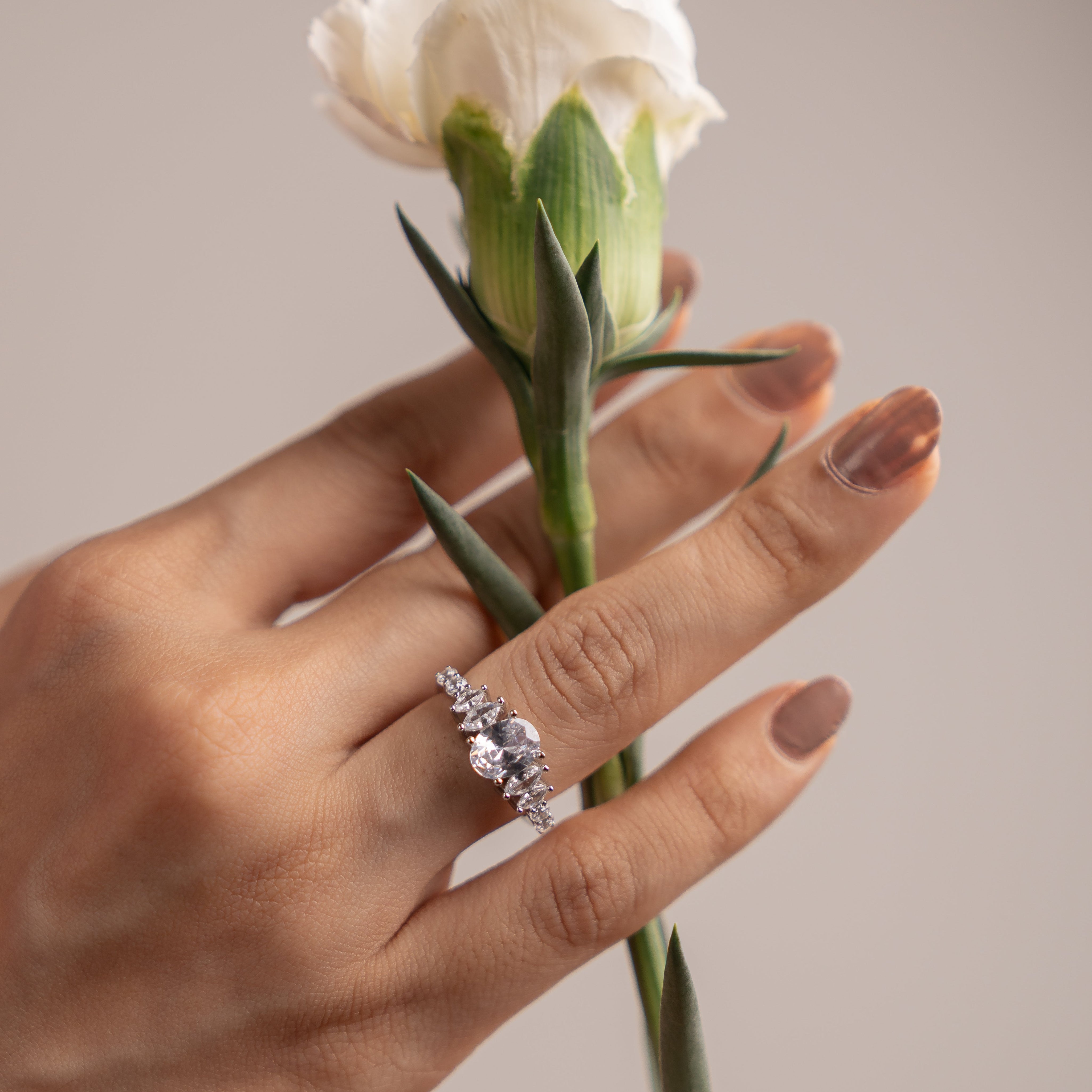 Diamond Dewdrop Ring