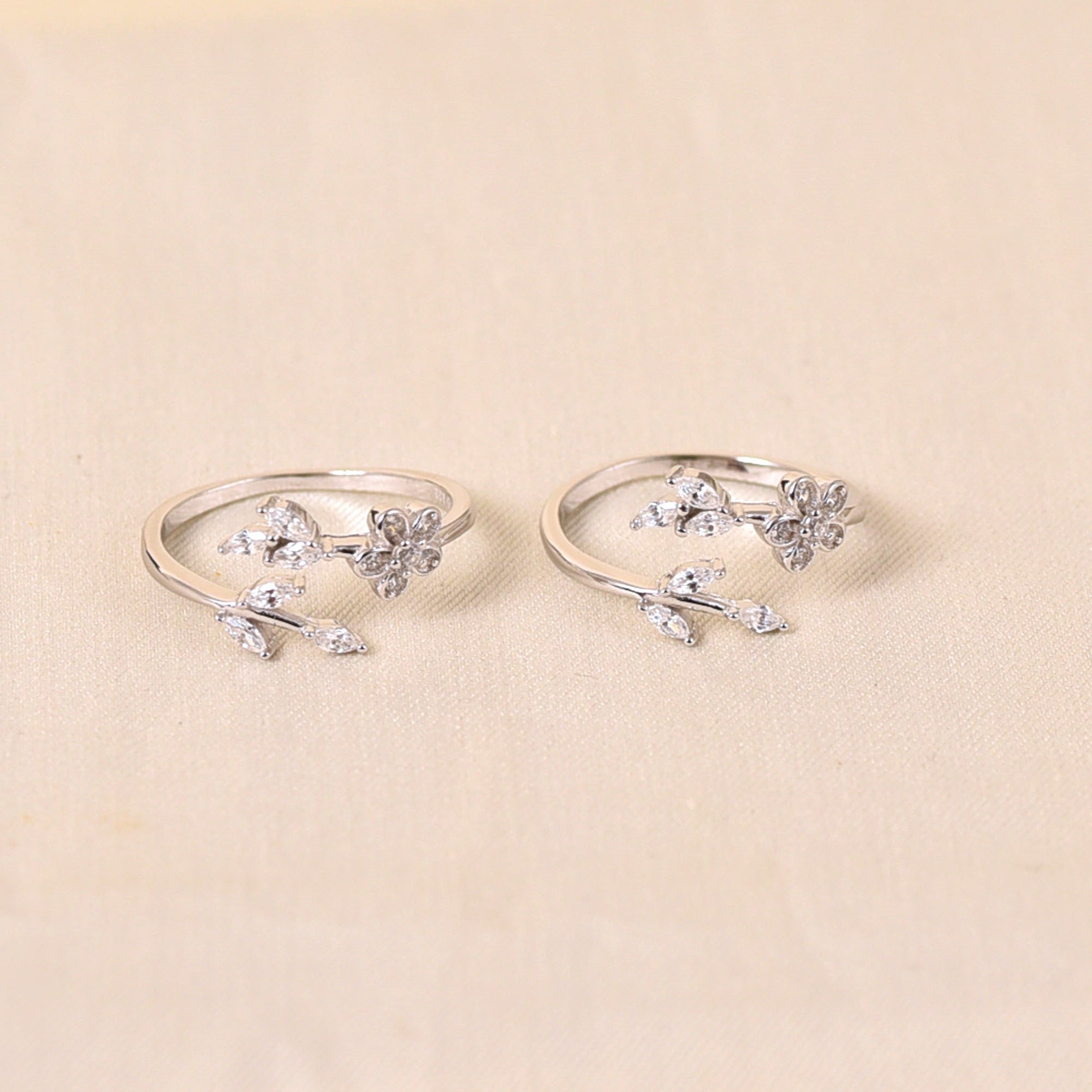 Flower Leaf Toe Ring