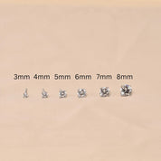 4 Prong Solitaire Stud - 3mm