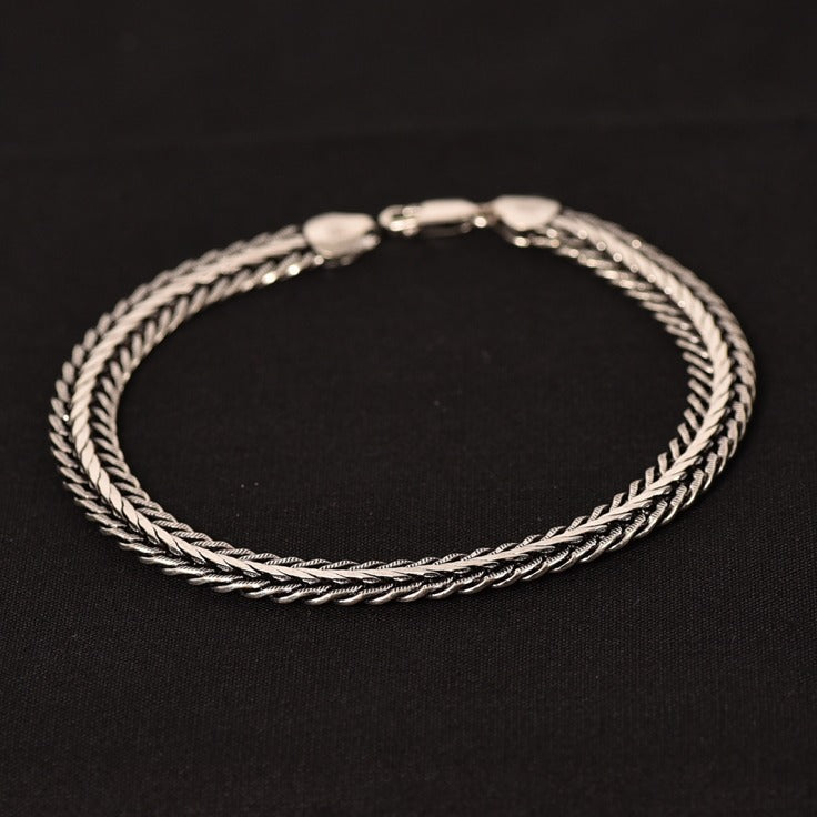 Silver Ameya  Broad bracelet Tennis