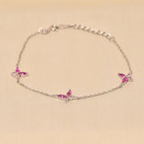 Ringlet Butterfly Tennis Bracelet - Pink