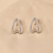 Hoop Diamond Small Earring in Silver for women by Elyta
