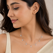 925 Silver Floral type Necklace for women by Elyta