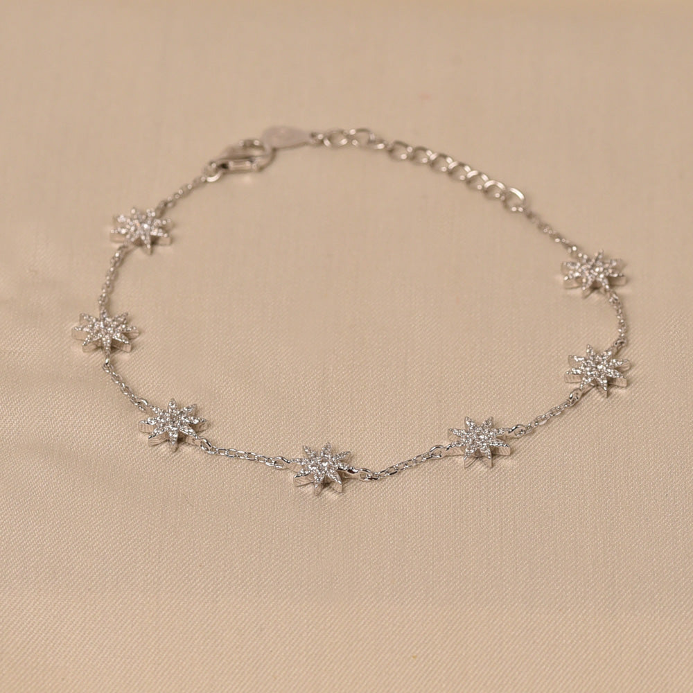 Anti-Tarnish Finish Diamond- Like stone Tennis Bracelet for Her by Elyta