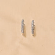 Elegant silver hoop earrings with a high-polish finish- Elyta