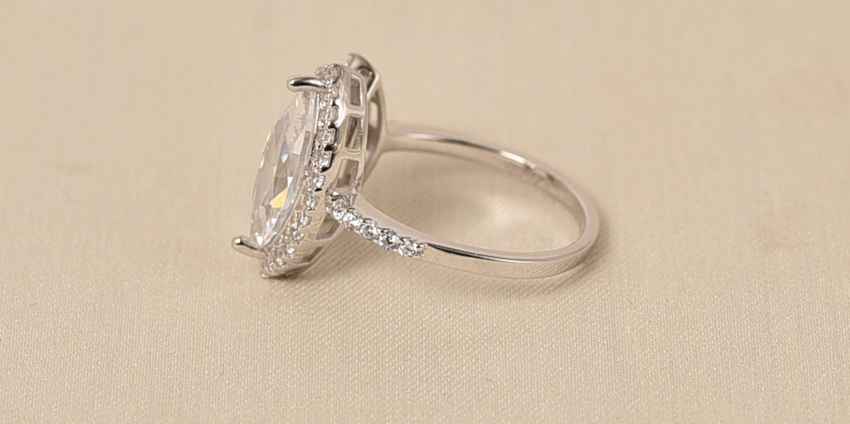 925 Sterling Silver Diamond Ring for Women - Elyta