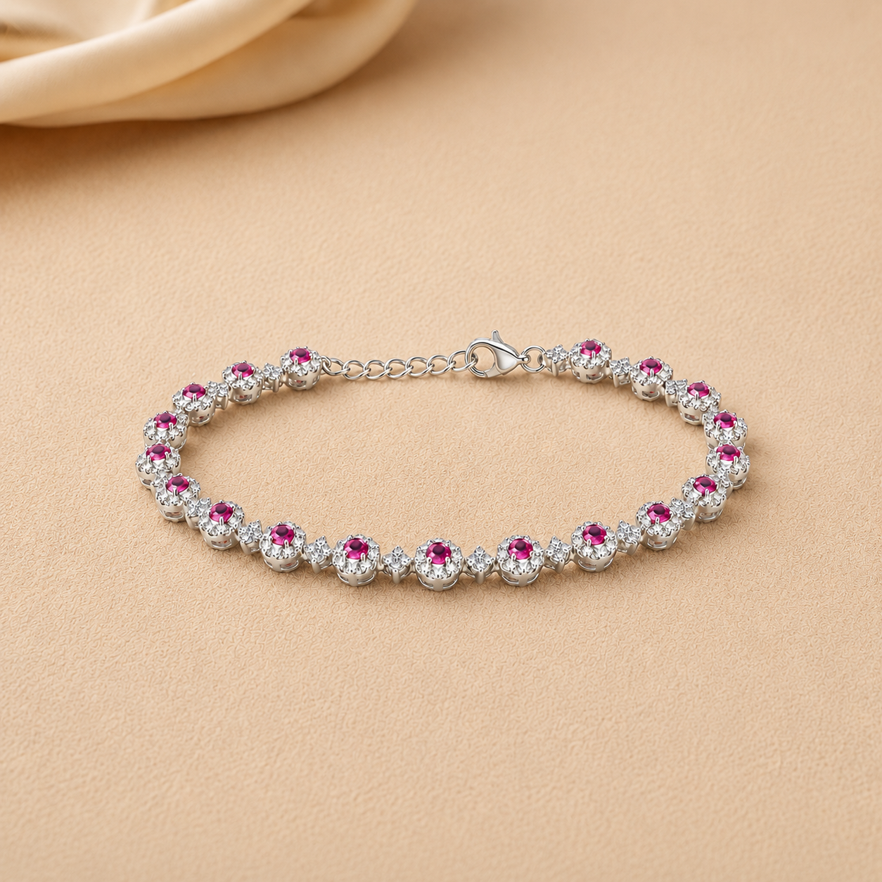 Gifting and Festive wear Bracelet for women in Pink by Elyta