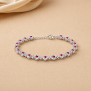 Gifting and Festive wear Bracelet for women in Pink by Elyta