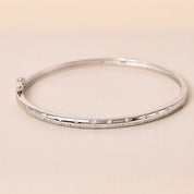 Handcrafted 925ilver Diamond studded Bracelet Kada - Elyta