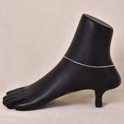 Silver Lined Plain Anklet (Single Piece)