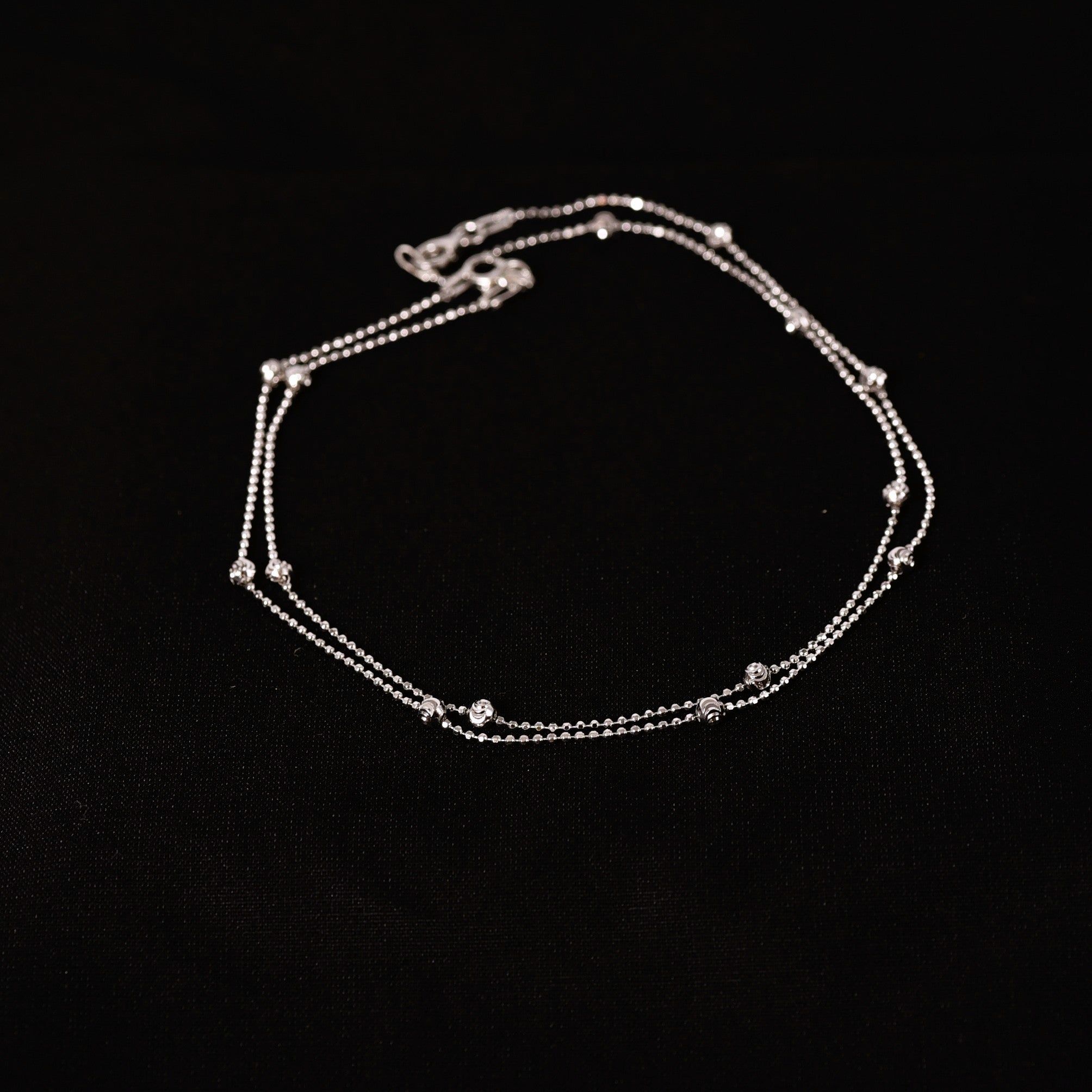 Silver Dotted Anklet (not a pair)