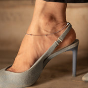 Silver Dotted Anklet (Single Piece)