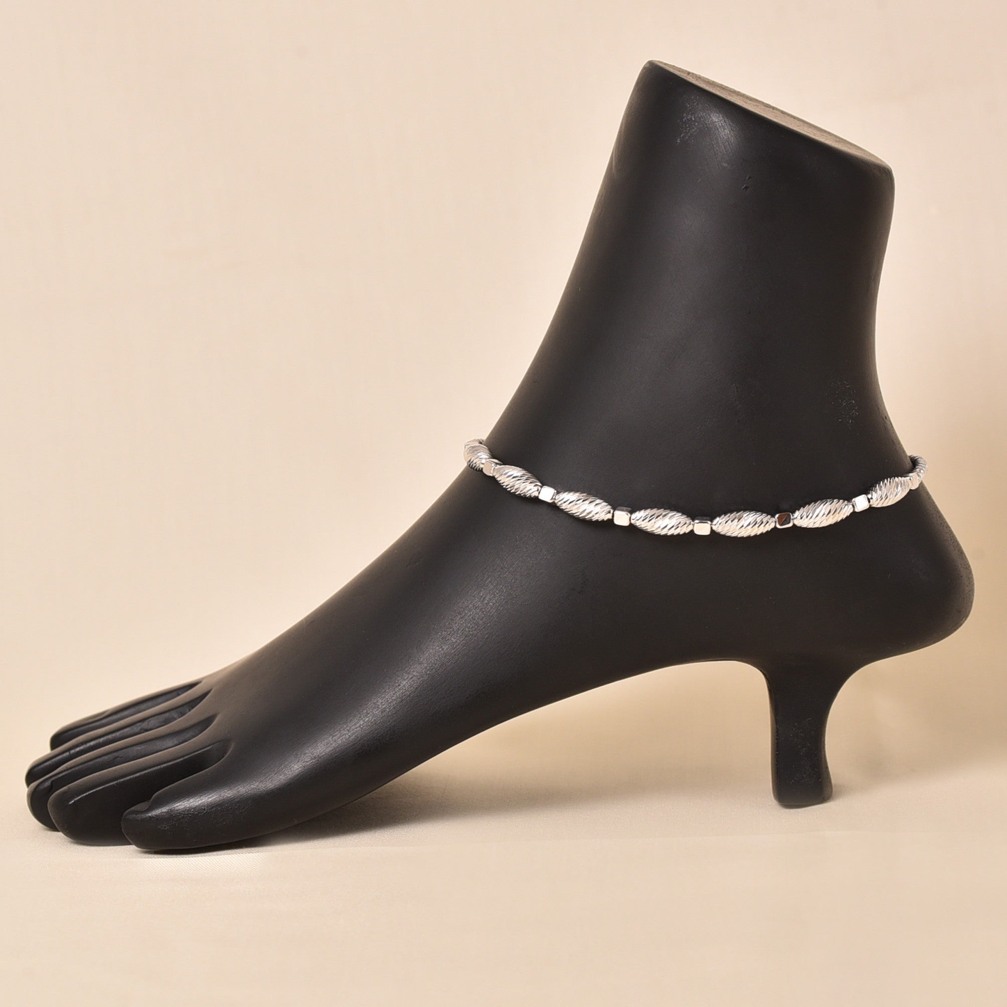 Twisted Beads Anklet (Single Piece)