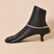 5 Line Silver Anklet (Single Piece)