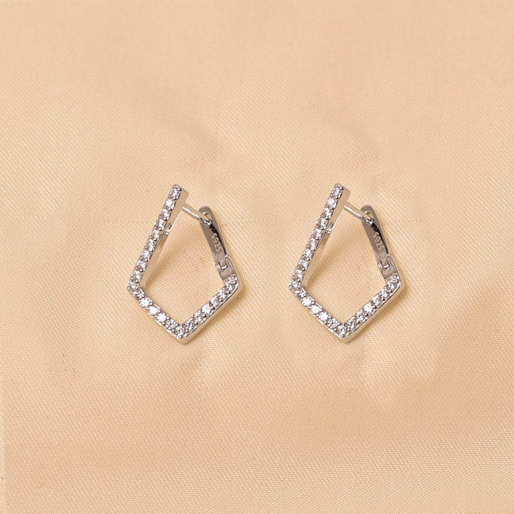 925 Silver Hoop Earring for modern girl- Elyta