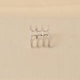 Sterling Silver Zircon Twist Ring