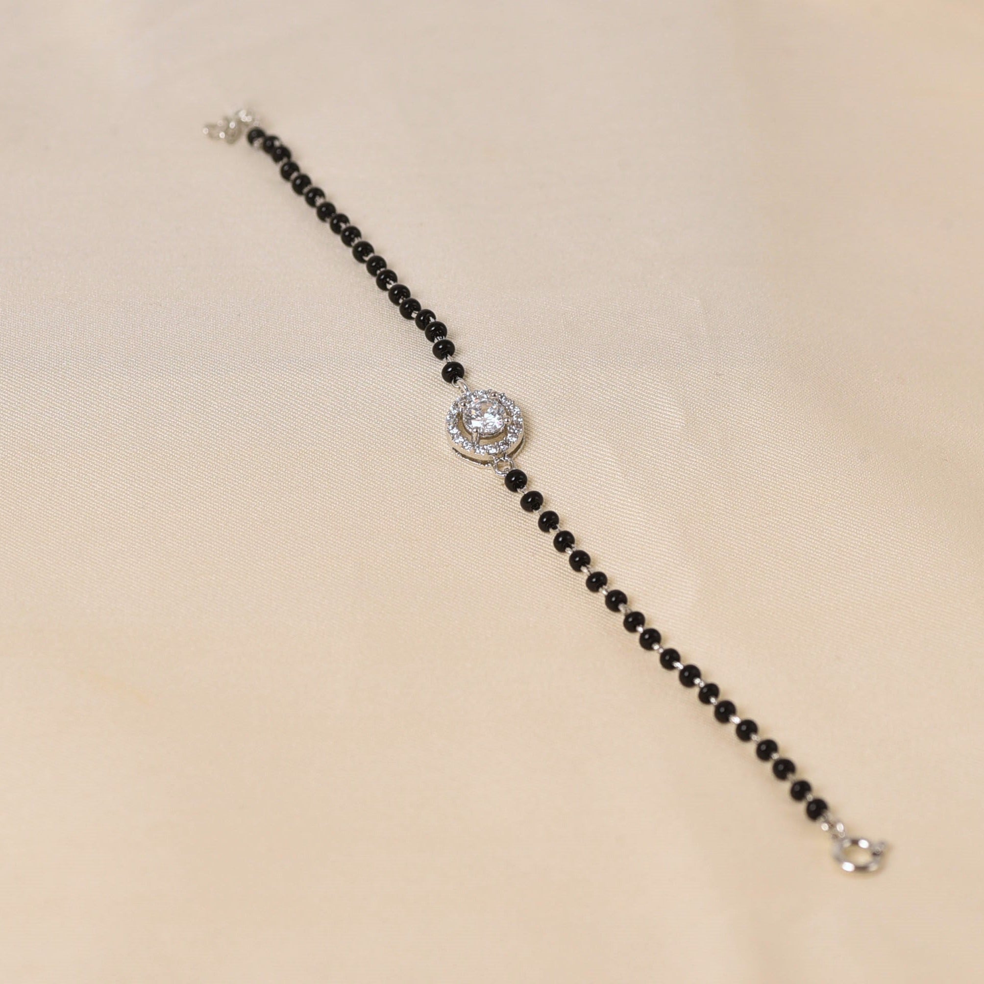 Circular Stone Beaded Mangalsutra Bracelet