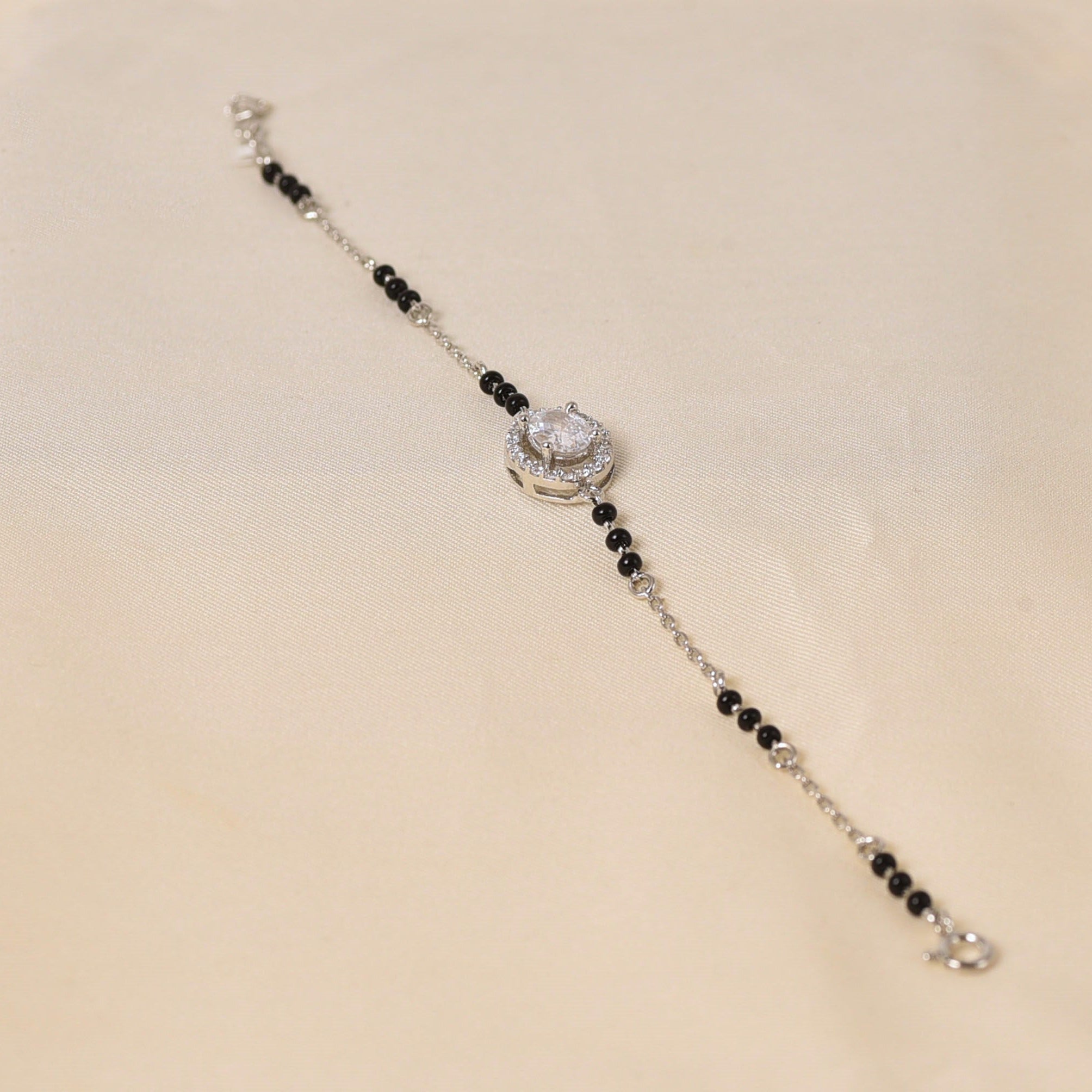 Oni Silver Mangalsutra Bracelet