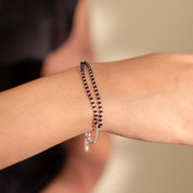 Silver Two Line Mangalsutra Bracelet