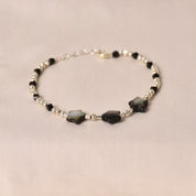 Silver Star Black MOP Mangalsutra Bracelet