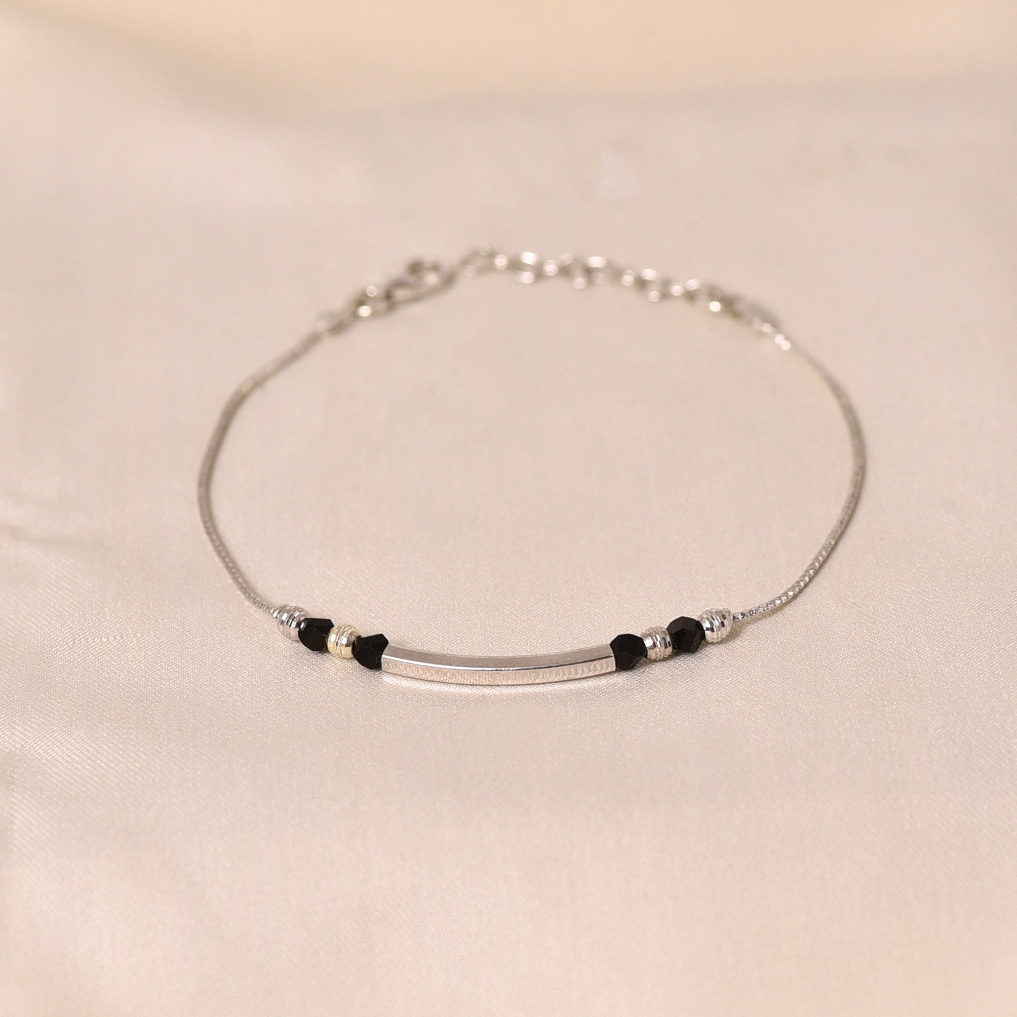 Silver Morse Mangalsutra Bracelet