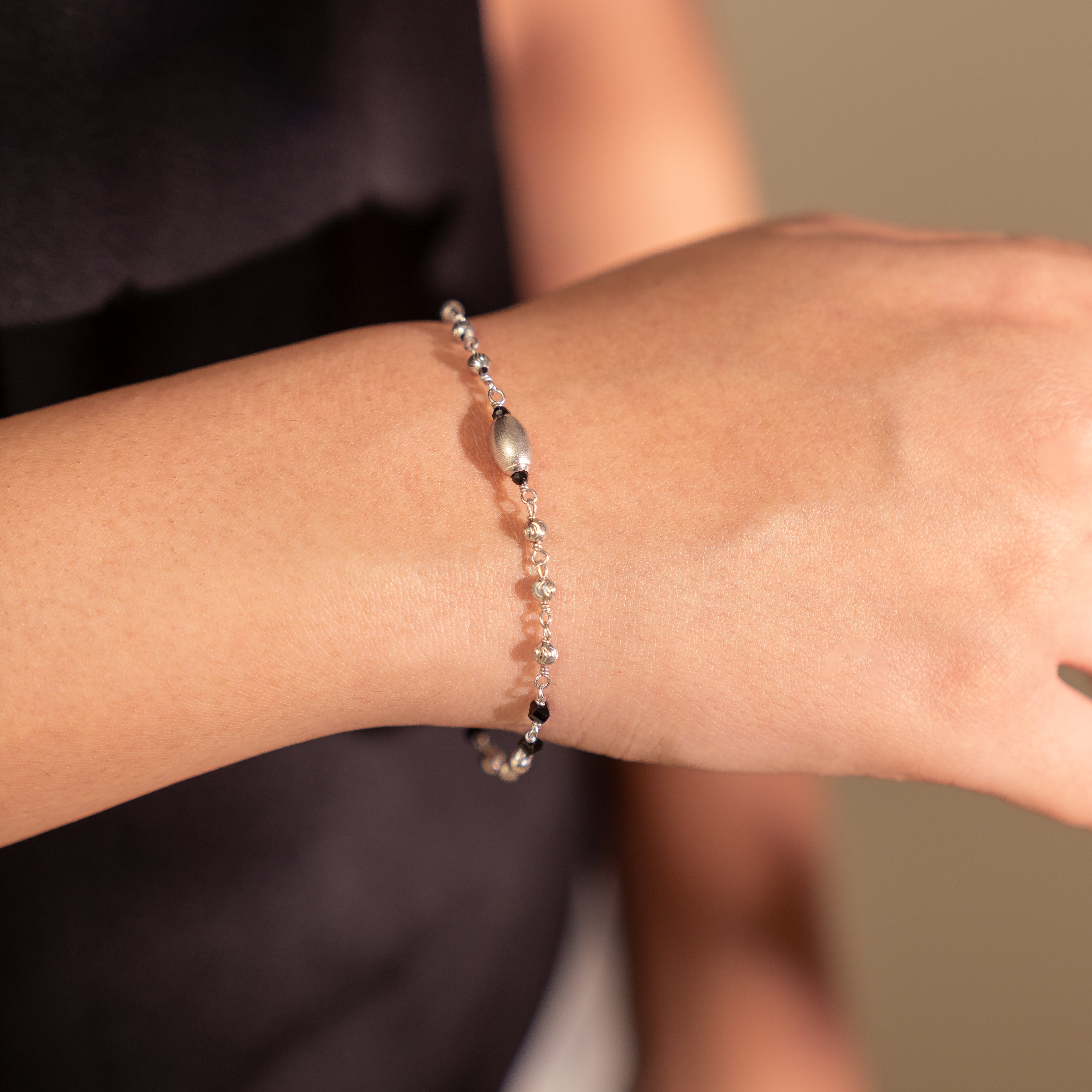 Silver Bond Mangalsutra Bracelet