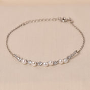 Dot and Pearl Stiff Bracelet