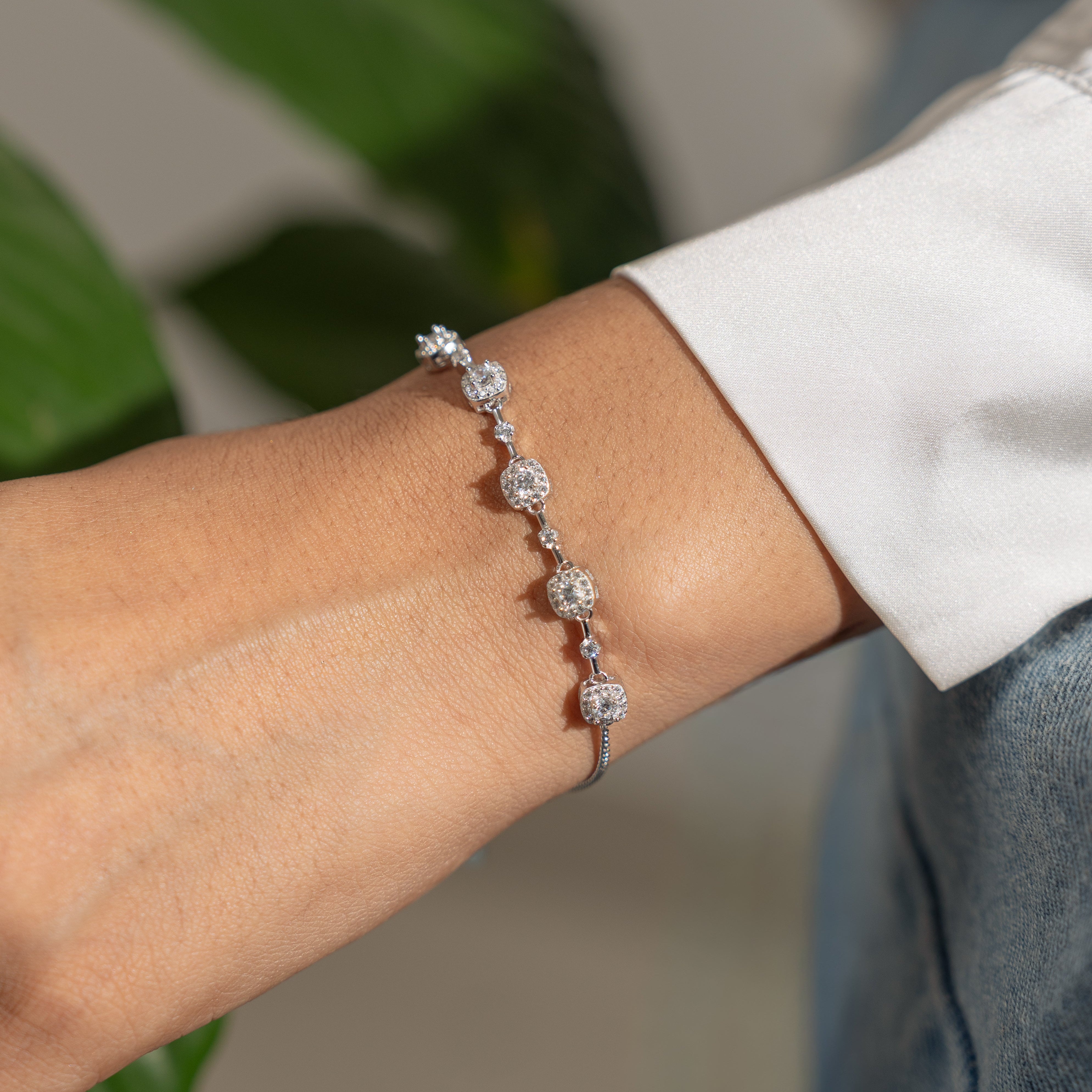 5-Squared Tennis Bracelet